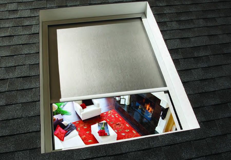 smart home company wa, smart home installation, Beyond HiFi, lutron shading, living room, sunroof, bellevue washington