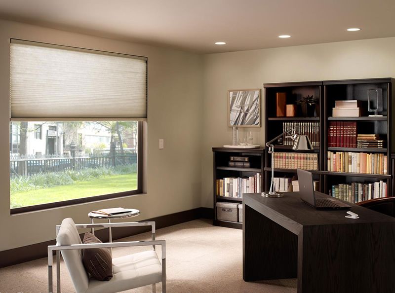 smart home company wa, smart home installation, Beyond HiFi, lutron shading, home office